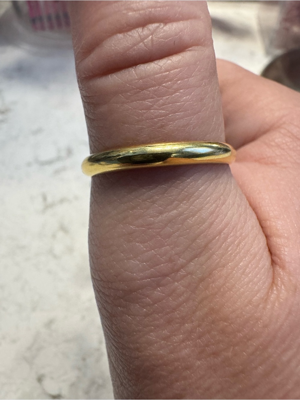 Polished Gold Over .925 sterling silver Dome Band Ring for Men. Size 11. New